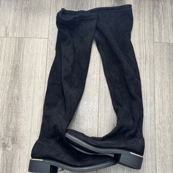 Black Over the Knee Boots - Picture 1 of 1